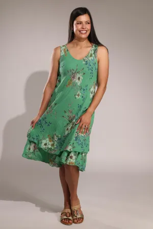 Made in Italy V neck Dress | Kelly Bouquet | 0302A1 Nordic Light Gym Safe