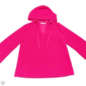 Weather resistant Trendy Cut Sweatshirt Hoodie By Loft In Pink, Size: S