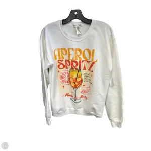 Dance Light QuickDry Sweatshirt Crewneck By Altard State In Orange & White, Size: Xxs