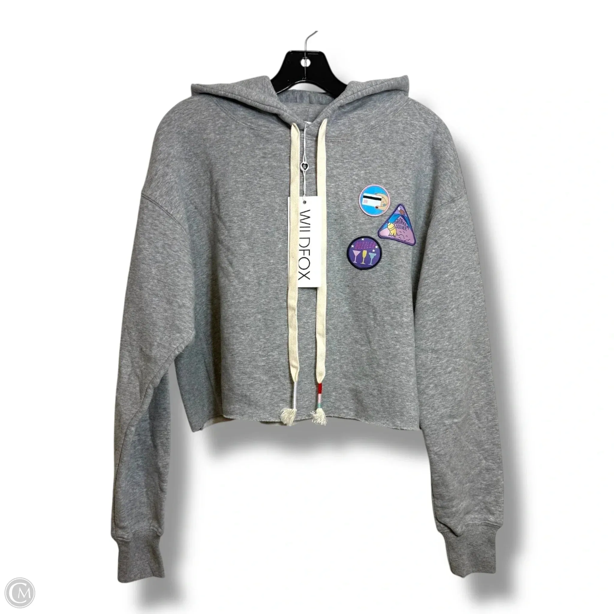 Silk Glow Sweatshirt Hoodie By Wildfox In Grey, Size: Xs