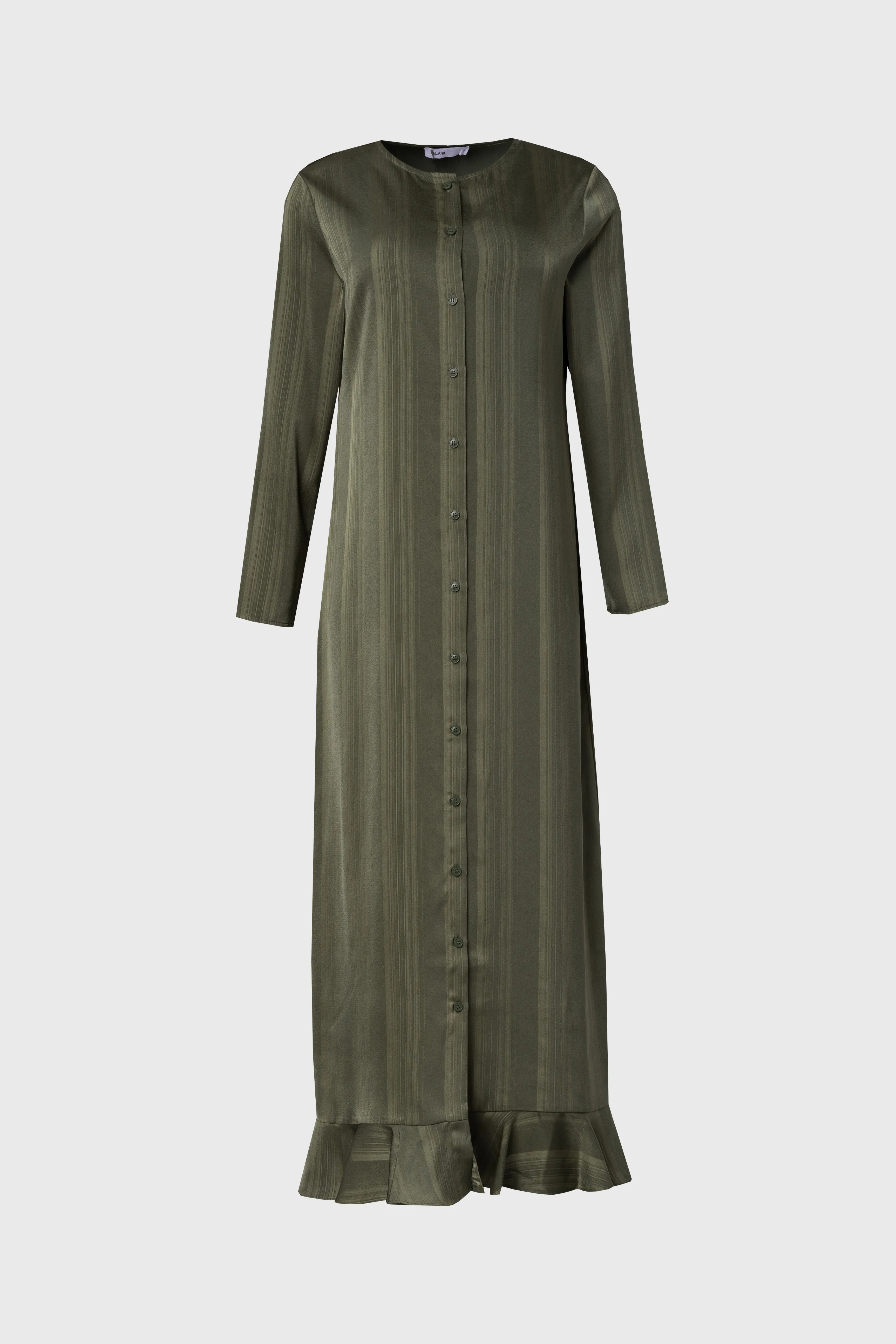 Comfortable Shorts Green Striped Button Down Maxi