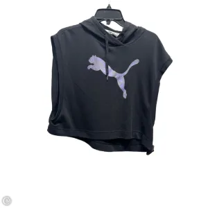 Sweatshirt Hoodie By Puma In Black & Blue, Size: M Young Edge