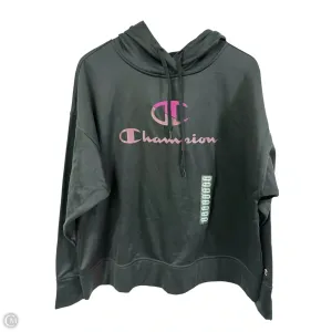 StaticResistantLining Sweatshirt Hoodie By Champion In Black, Size: 2x