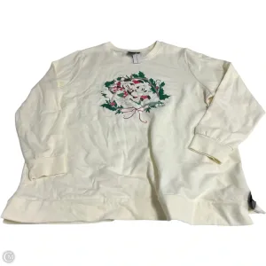 Sweatshirt Crewneck By Lane Bryant In Cream, Size: 1x Beauty Glow Comfy Fashion