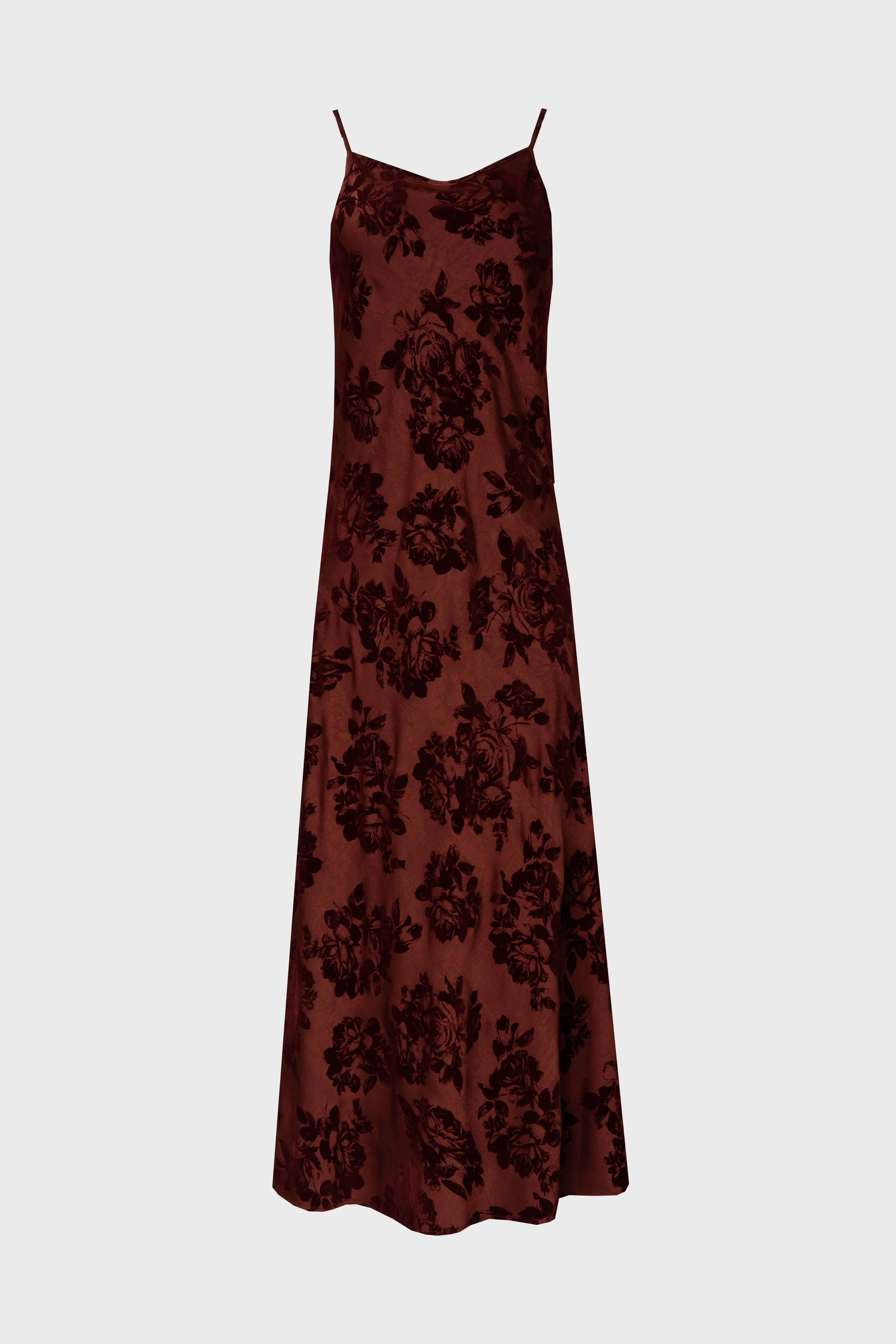 Casual Blouse Burgundy Flower Print Velvet Slip Jumper