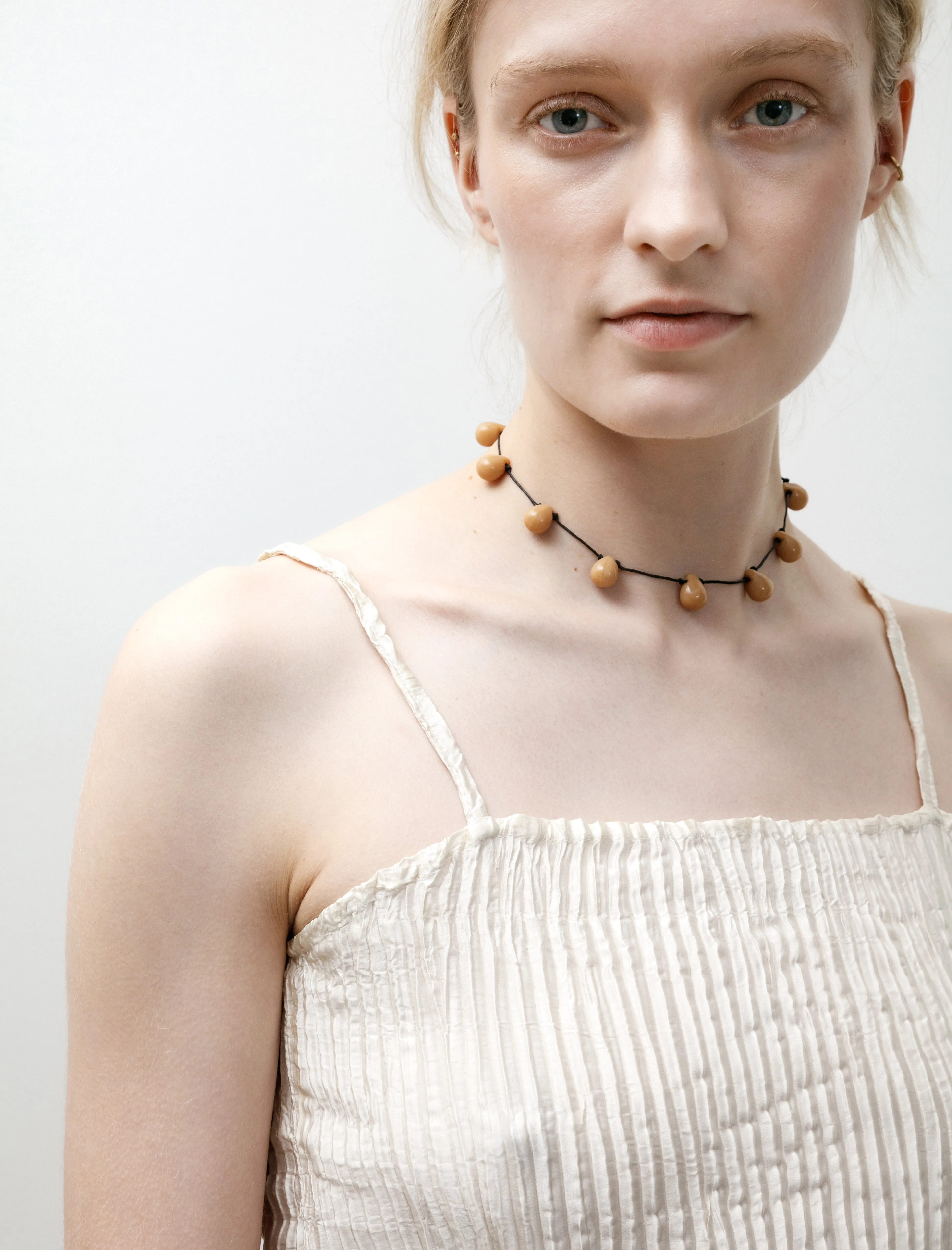 EcoDye Process Thermal regulation Pliss?? Silk Tube Long Dress Off White