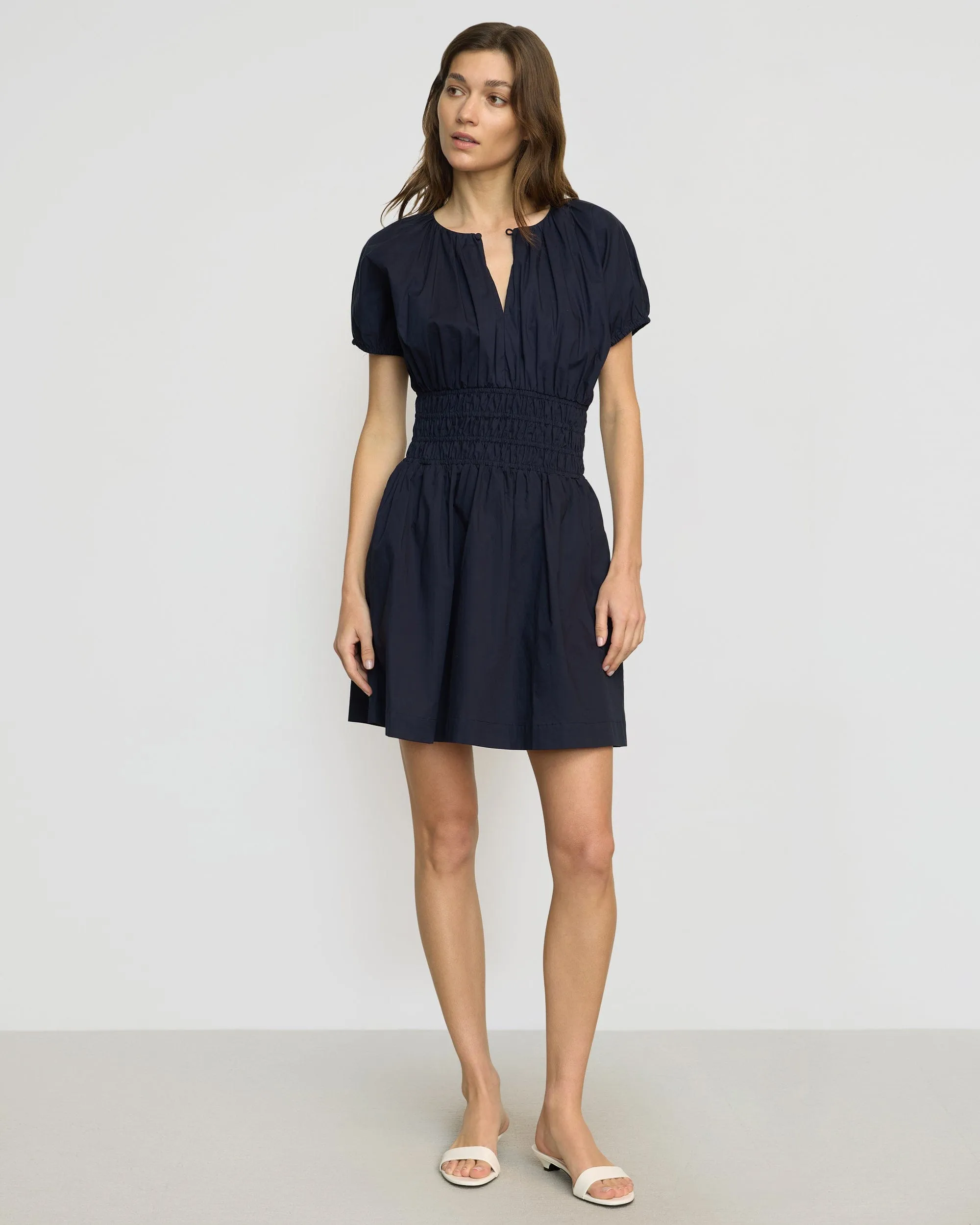 Kaci Cinched-Waist Organic Cotton Dress ZeroIrritationLabels