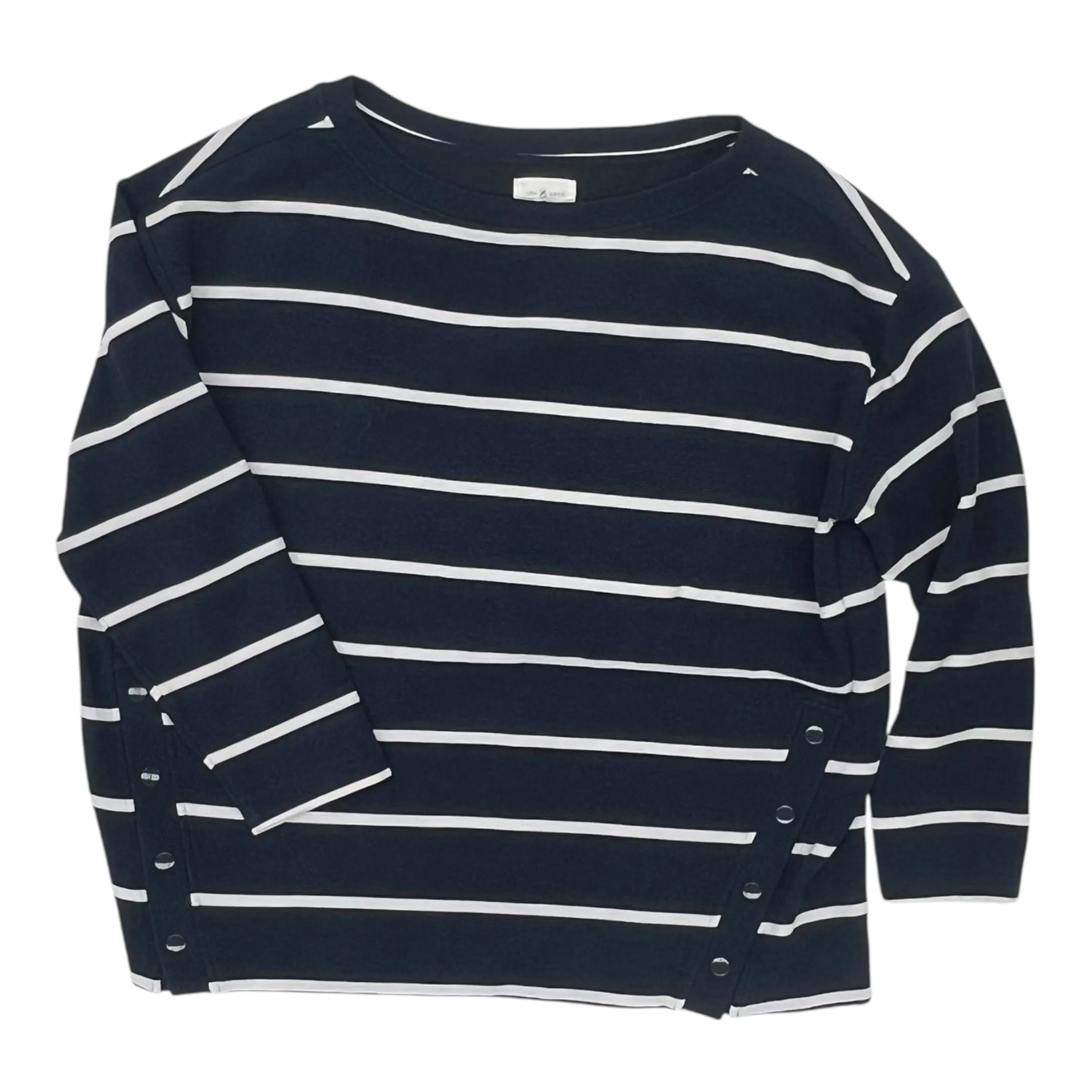 Outdoor Look ReinforcedHems Sweatshirt Crewneck By Lou And Grey In Blue & White, Size:Xl