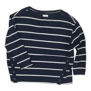 Outdoor Look ReinforcedHems Sweatshirt Crewneck By Lou And Grey In Blue & White, Size:Xl