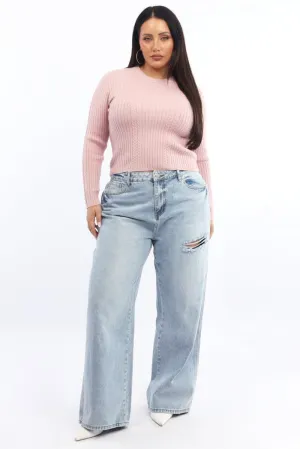 Denim Wide Leg Jeans Mid Rise Minimalist Style Festival Outfit Loose elastic waistband