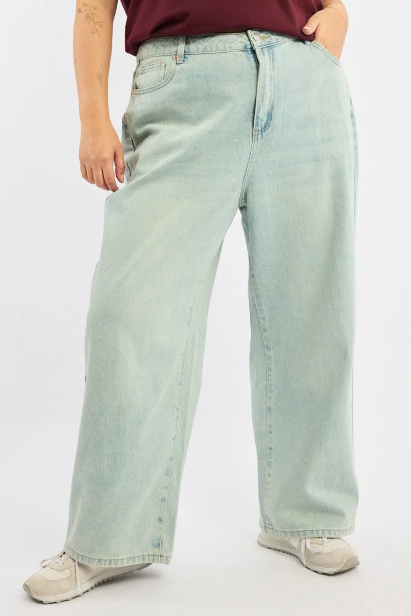 Denim Baggy Denim Jeans Subtle Texture
