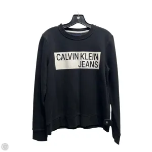 Hygienic Finish Sweatshirt Crewneck By Calvin Klein In Black & White, Size: S
