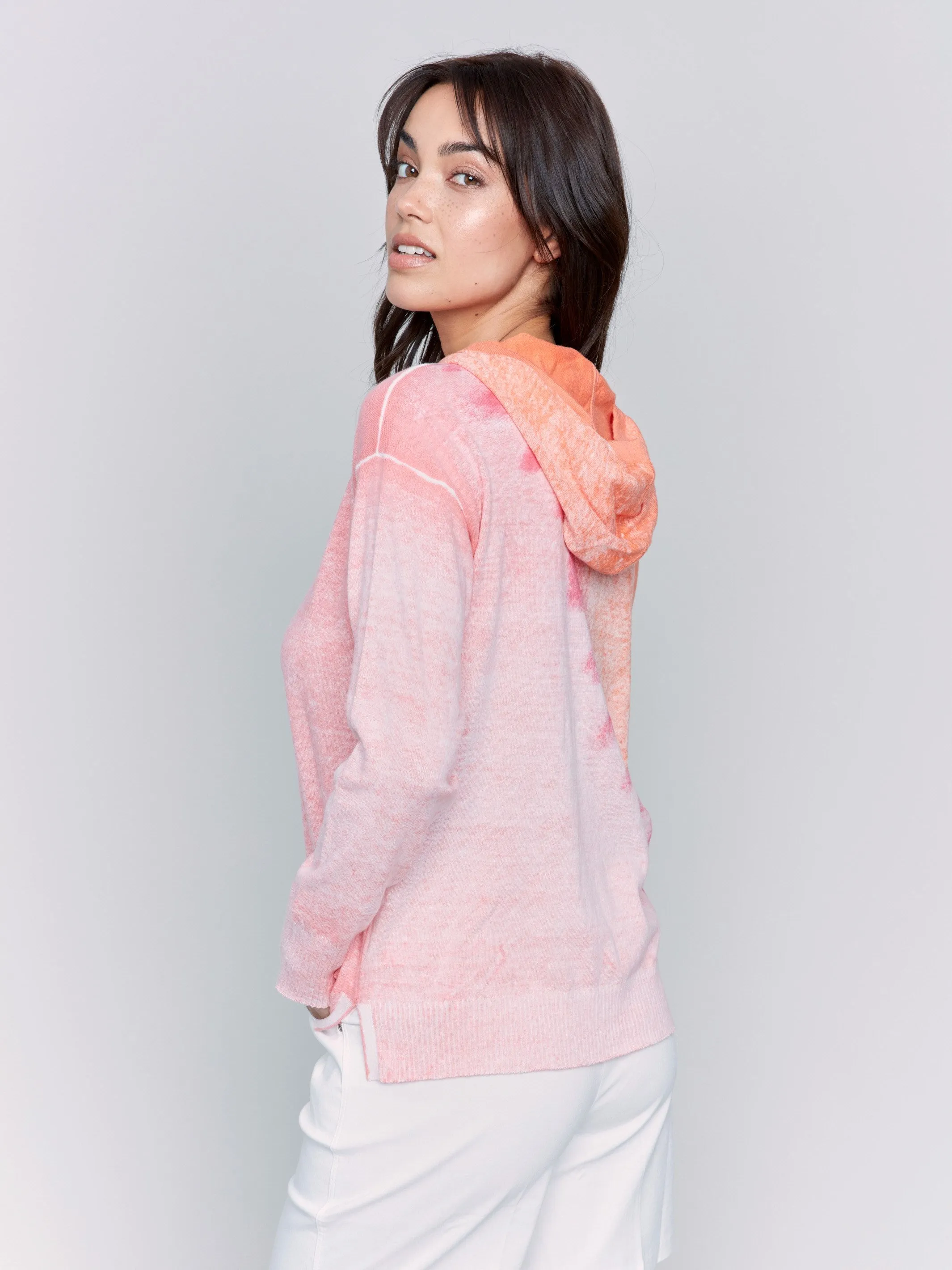 Reverse Print Hoodie Sweater - Papaya Trendy Appeal