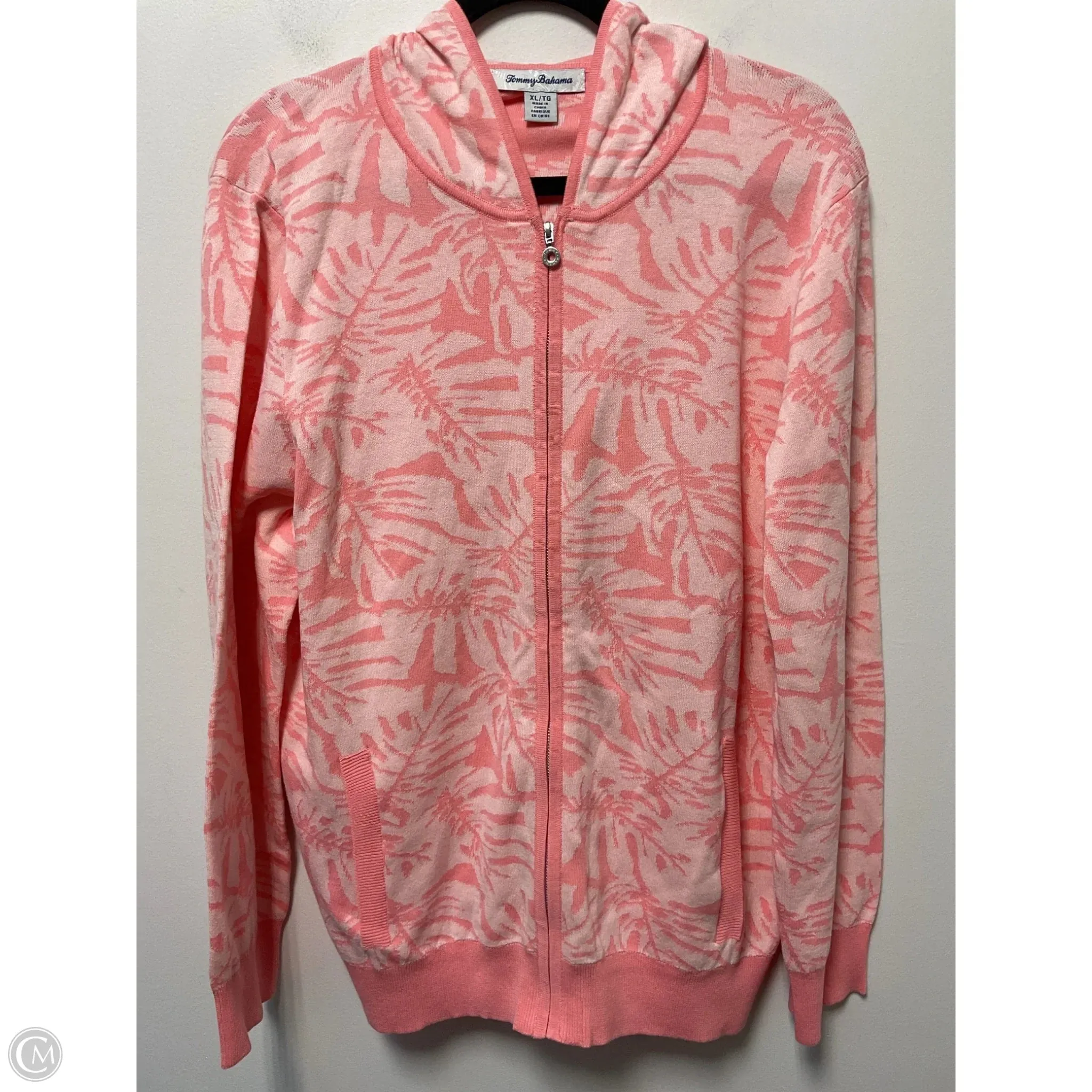 Cozy Jacket Modern Boots Sweatshirt Hoodie By Tommy Bahama In Pink, Size: Xl