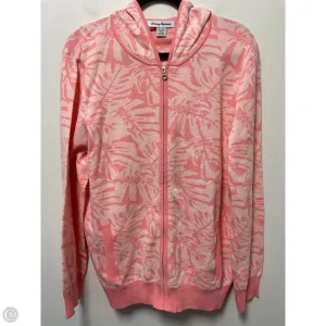 Cozy Jacket Modern Boots Sweatshirt Hoodie By Tommy Bahama In Pink, Size: Xl