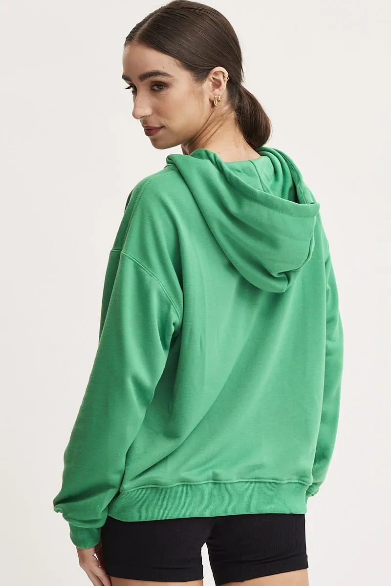 Green Hoodie Long Sleeve marbled