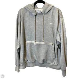 MultiPocket Glitter Glow Athletic Sweatshirt Hoodie By Nike In Grey, Size: L