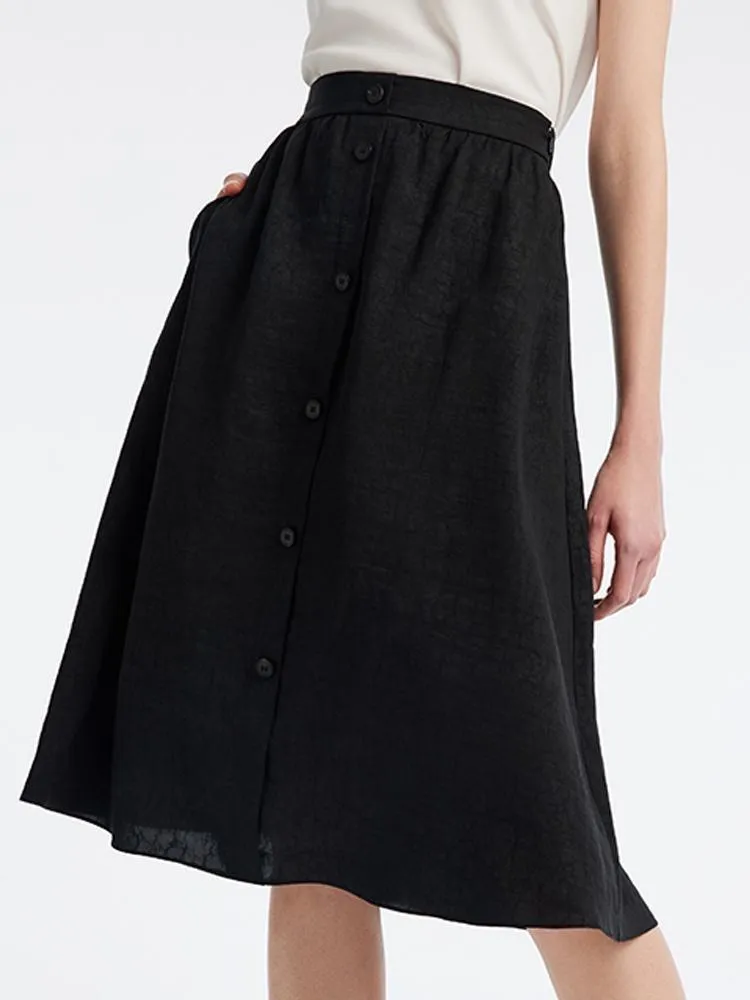 Non Irritating Seams Flexible Knit Xiang Yun Silk Knee-Length Women Skirt
