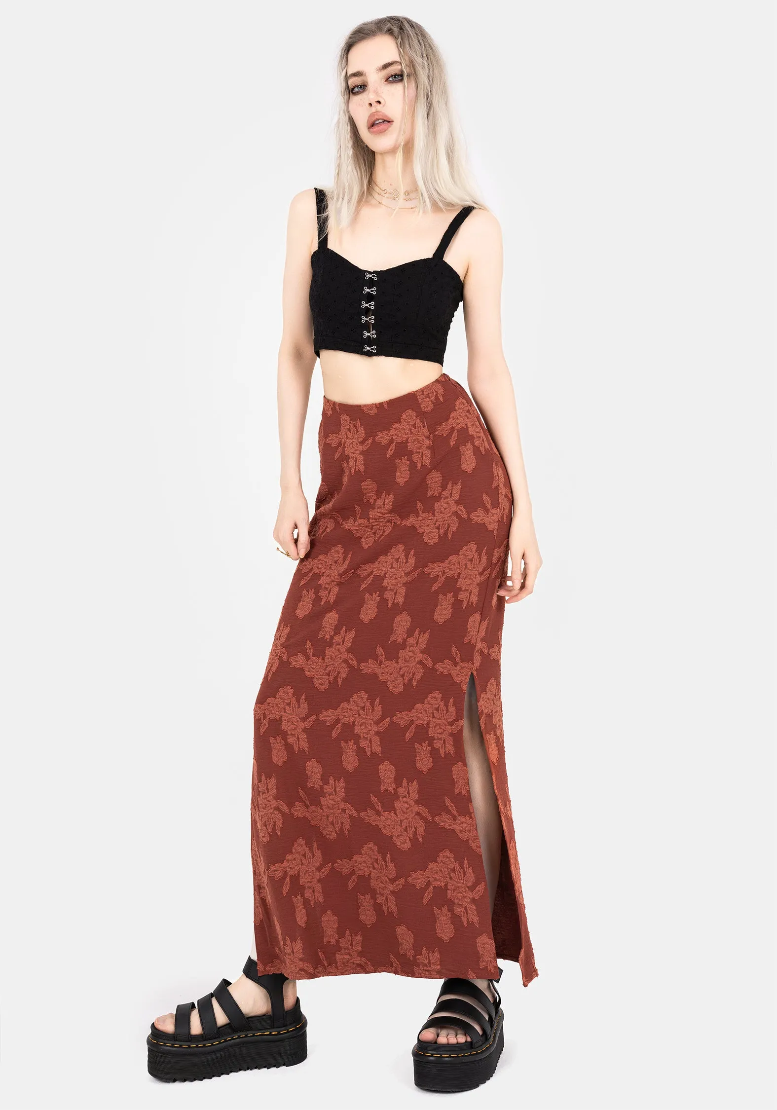 Prosperity Floral Maxi Slip Skirt Contemporary Mood