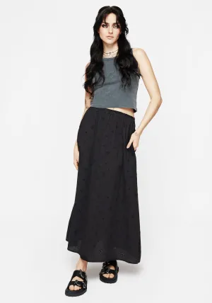 Crux Broderie Midaxi Skirt Flow Look Layered Structure