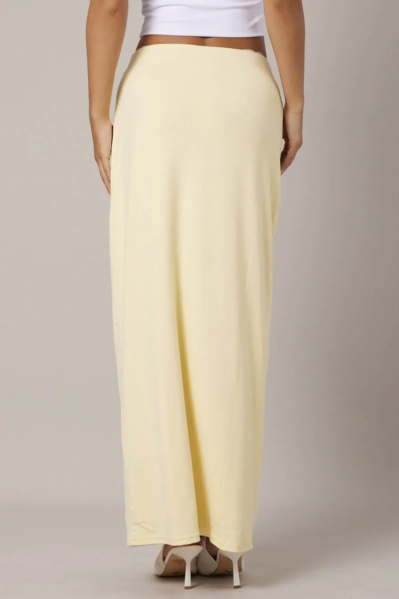 Style Staple Yellow Supersoft Slim Fit Maxi Skirt