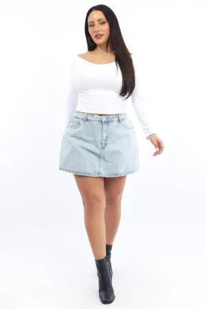 Neat Style Neat Fit Denim Skort High Rise