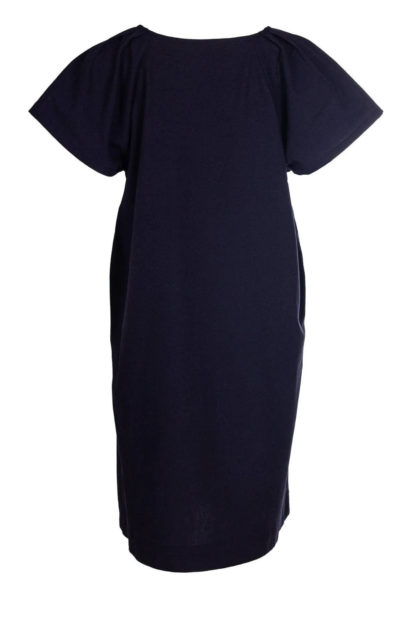Cotton Linen Blend Dress | NAVY | 6778A1 Dream Base Hotel Style