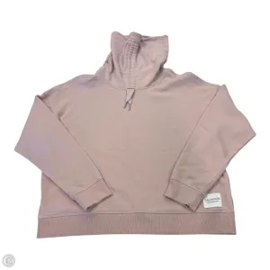 FormFitting Cut Sweatshirt Hoodie By Calvin Klein In Pink, Size: S