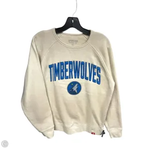 Athletic Sweatshirt Crewneck By Clothes Mentor In Blue & Cream, Size: M Web Glow