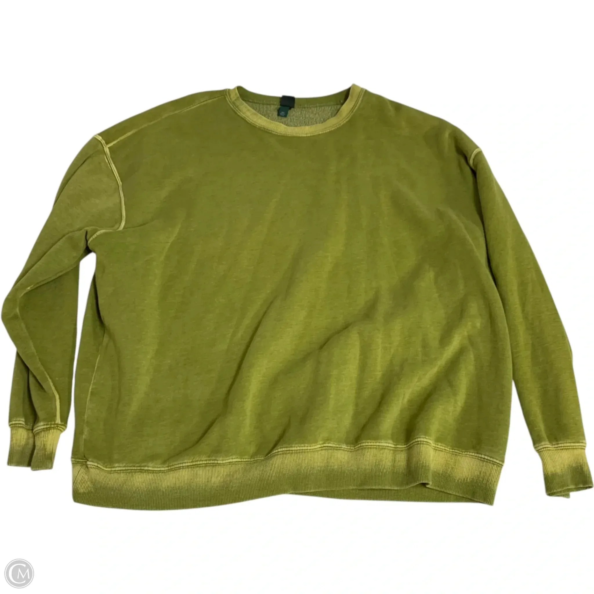 Photo Glam Trans Glow Sweatshirt Crewneck By Wild Fable In Green, Size: 1x