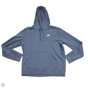 Sweatshirt Hoodie By Nike In Blue, Size: M StretchPaneling