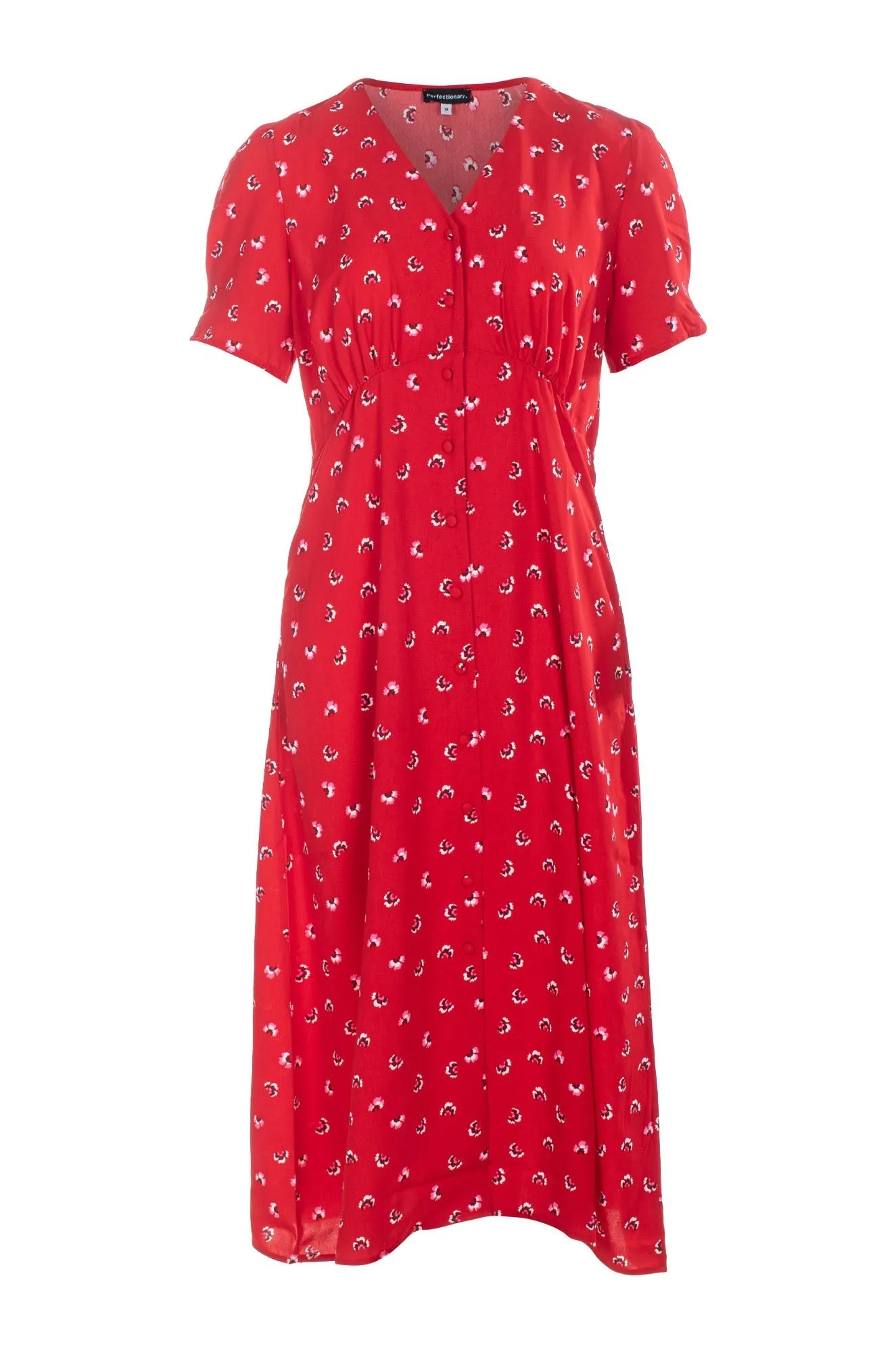 V Neck Midi Dress | RED PETAL | 4571C1 Low Maintenance