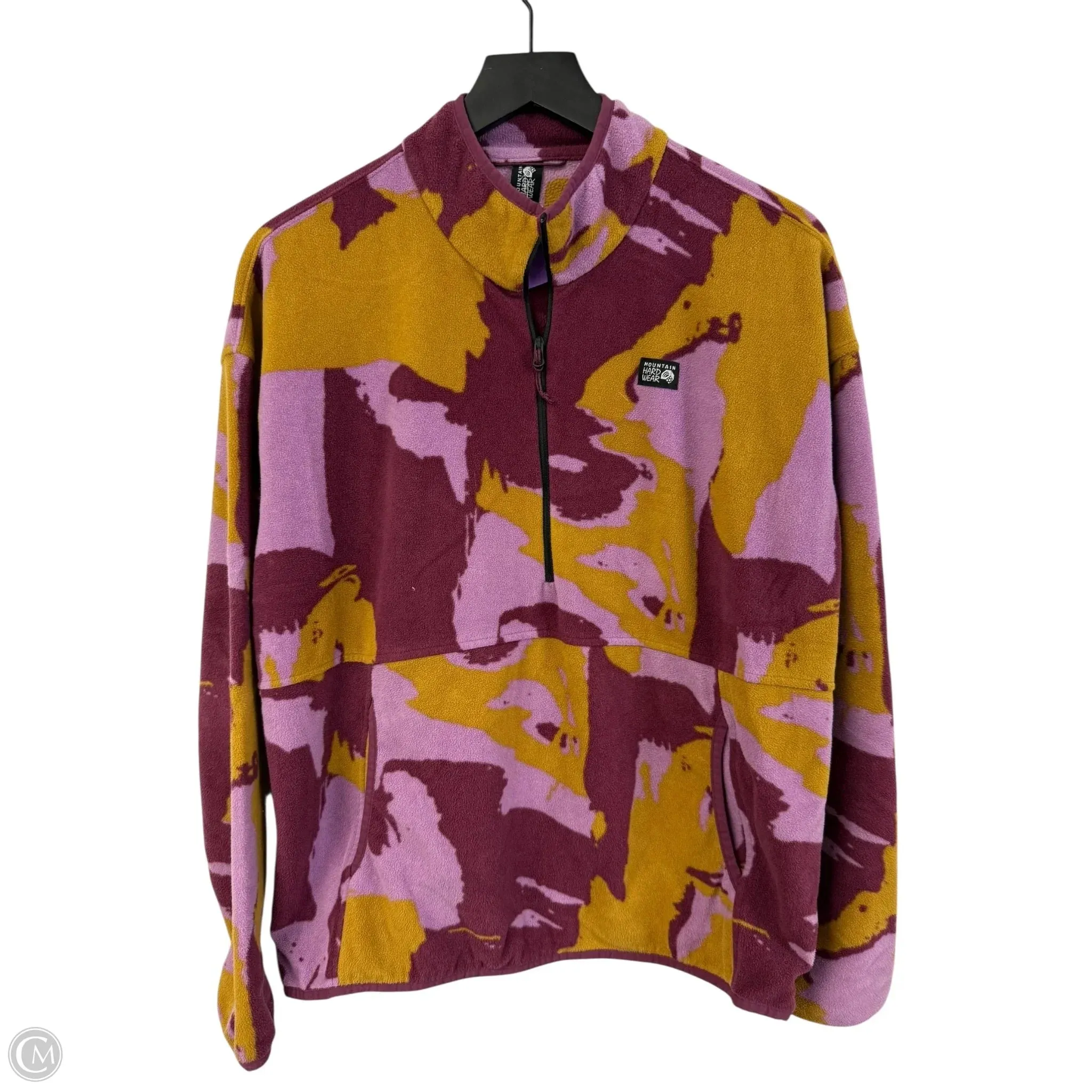 Casual Look Winter Ready Sweatshirt Collar By Mountain Hardwear In Purple & Yellow, Size: L