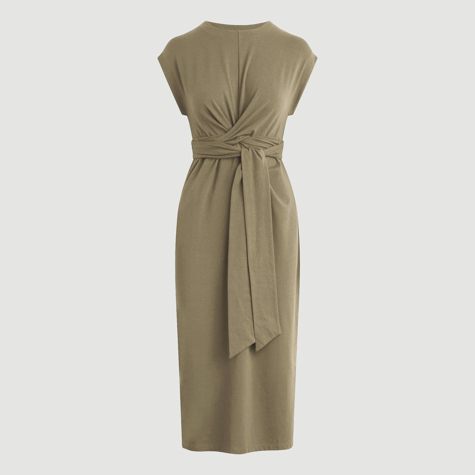River Core Denim style Fei Tie-Front Organic Cotton Dress (Petite)