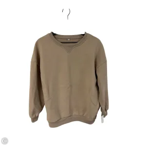 Relaxing Design Sweatshirt Crewneck By Clothes Mentor In Brown, Size: S