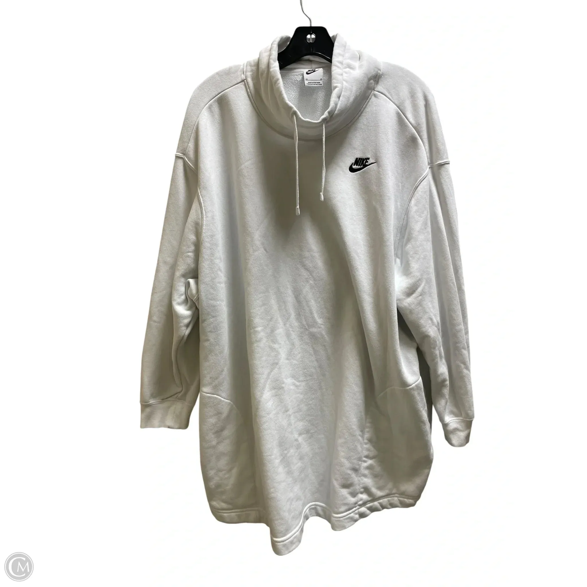 Sweatshirt Collar By Nike Apparel In White, Size: 2x DoubleStitchReinforcement