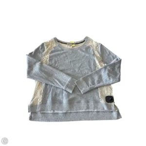 Sweatshirt Crewneck By Nine West In Grey, Size: L HighElasticity