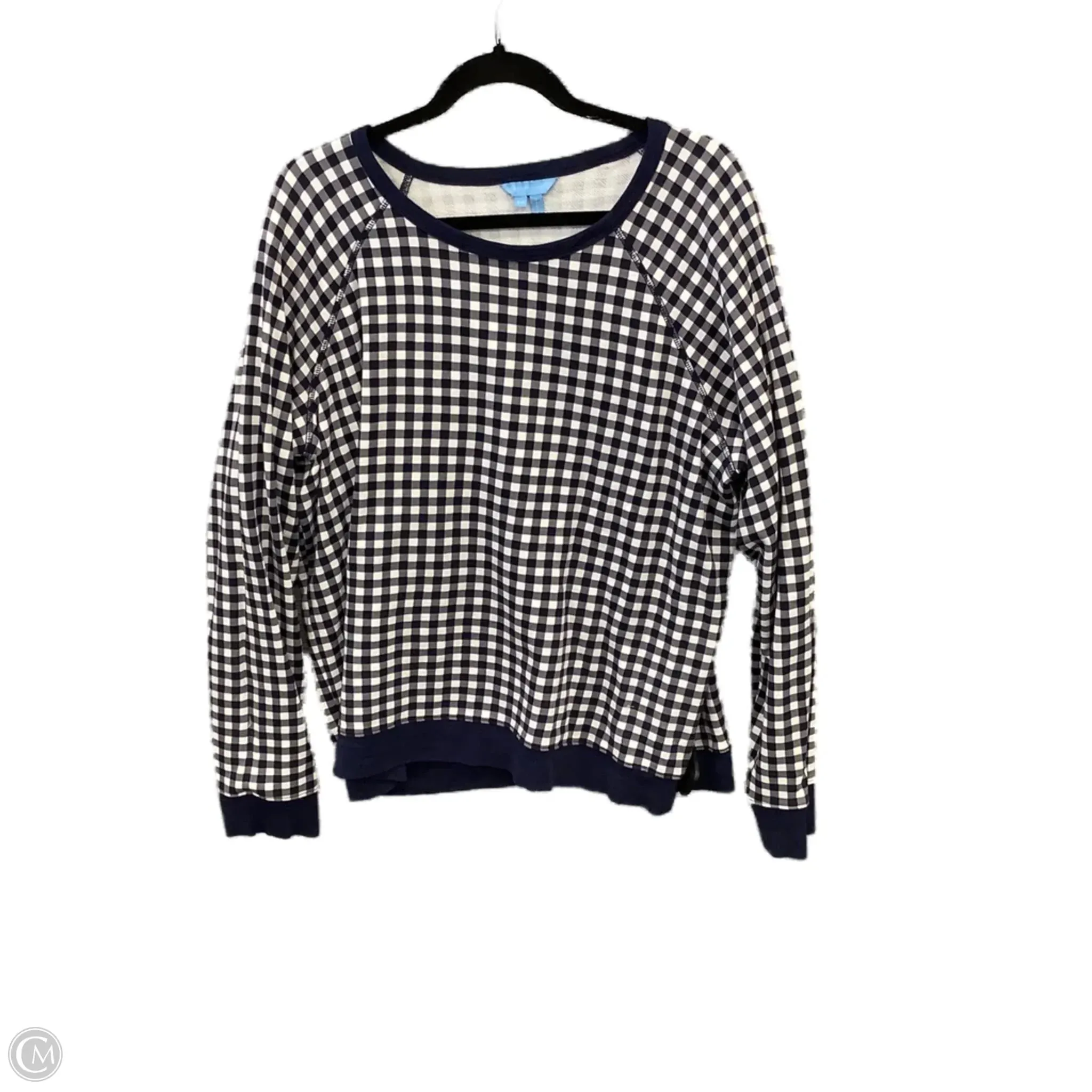 Sweatshirt Crewneck By Draper James In Plaid Pattern, Size: Xxl Cool Nylon