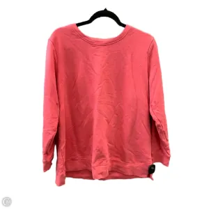 SlipResistantWaistband Convertible Style Sweatshirt Crewneck By Lands End In Red, Size: L