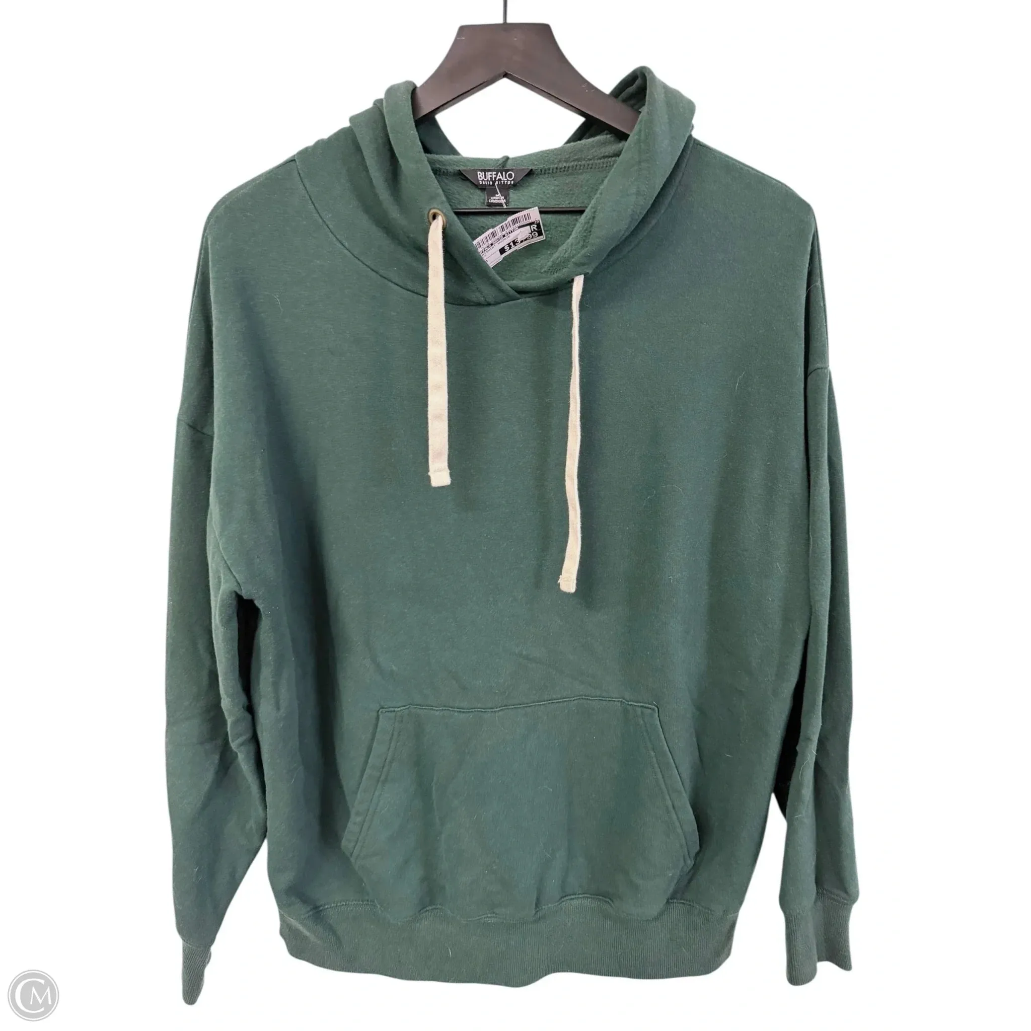 Sweatshirt Hoodie By Buffalo David Bitton In Green, Size: M french chic