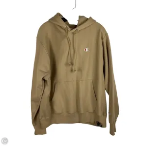 Sweatshirt Hoodie By Champion In Tan, Size: L Downtown Cool
