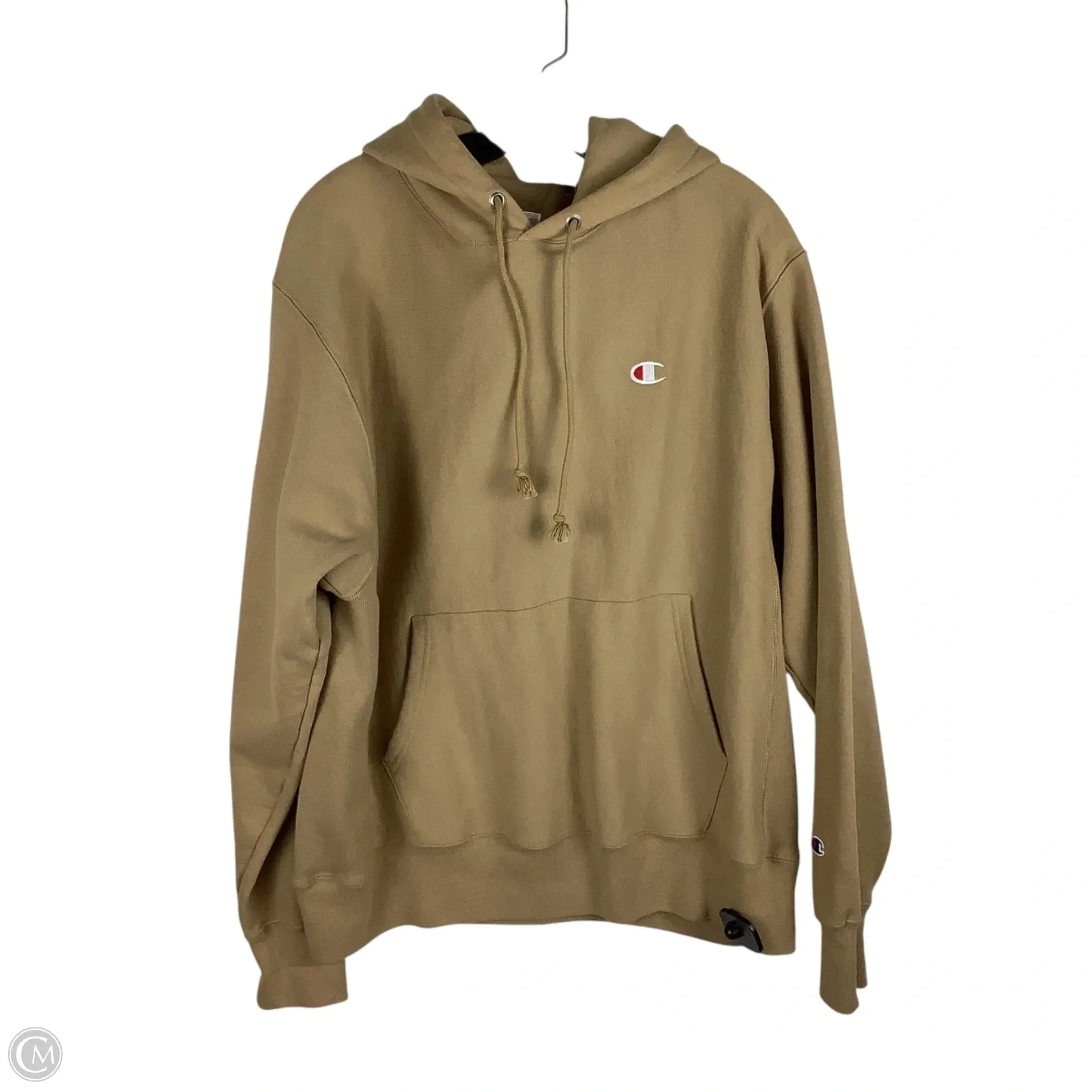 Sweatshirt Hoodie By Champion In Tan, Size: L Downtown Cool