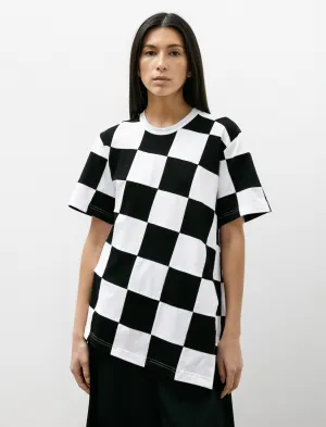 Wave Checked T-Shirt Black/White Storm Core