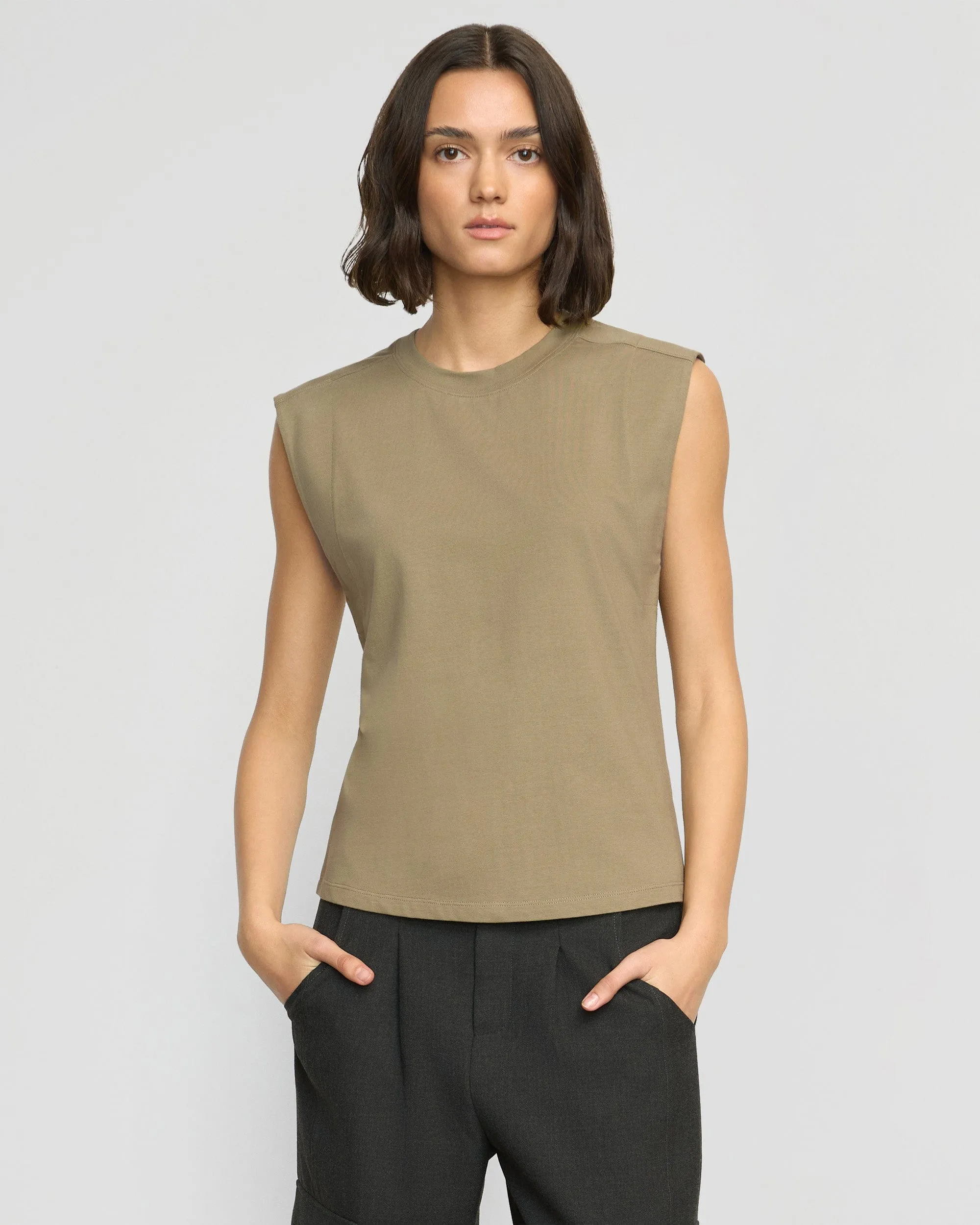 Nana Organic Cotton Structured-Shoulder Tee LowImpactDye