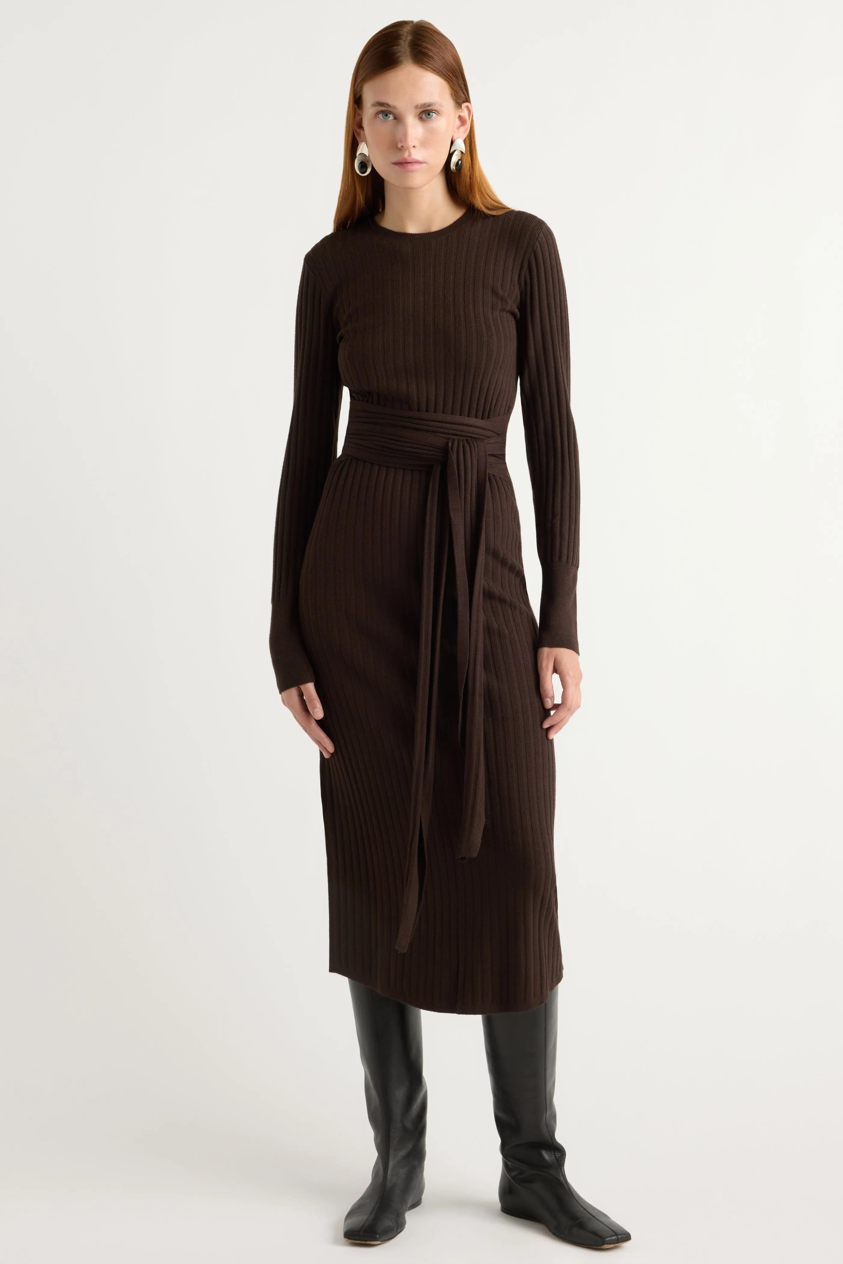 Carmen Tie-Front Ribbed Dress Vision Fit