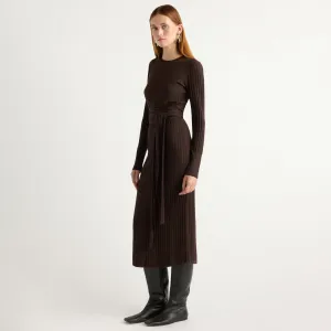 Carmen Tie-Front Ribbed Dress Reinforced Stitching NonIrritating