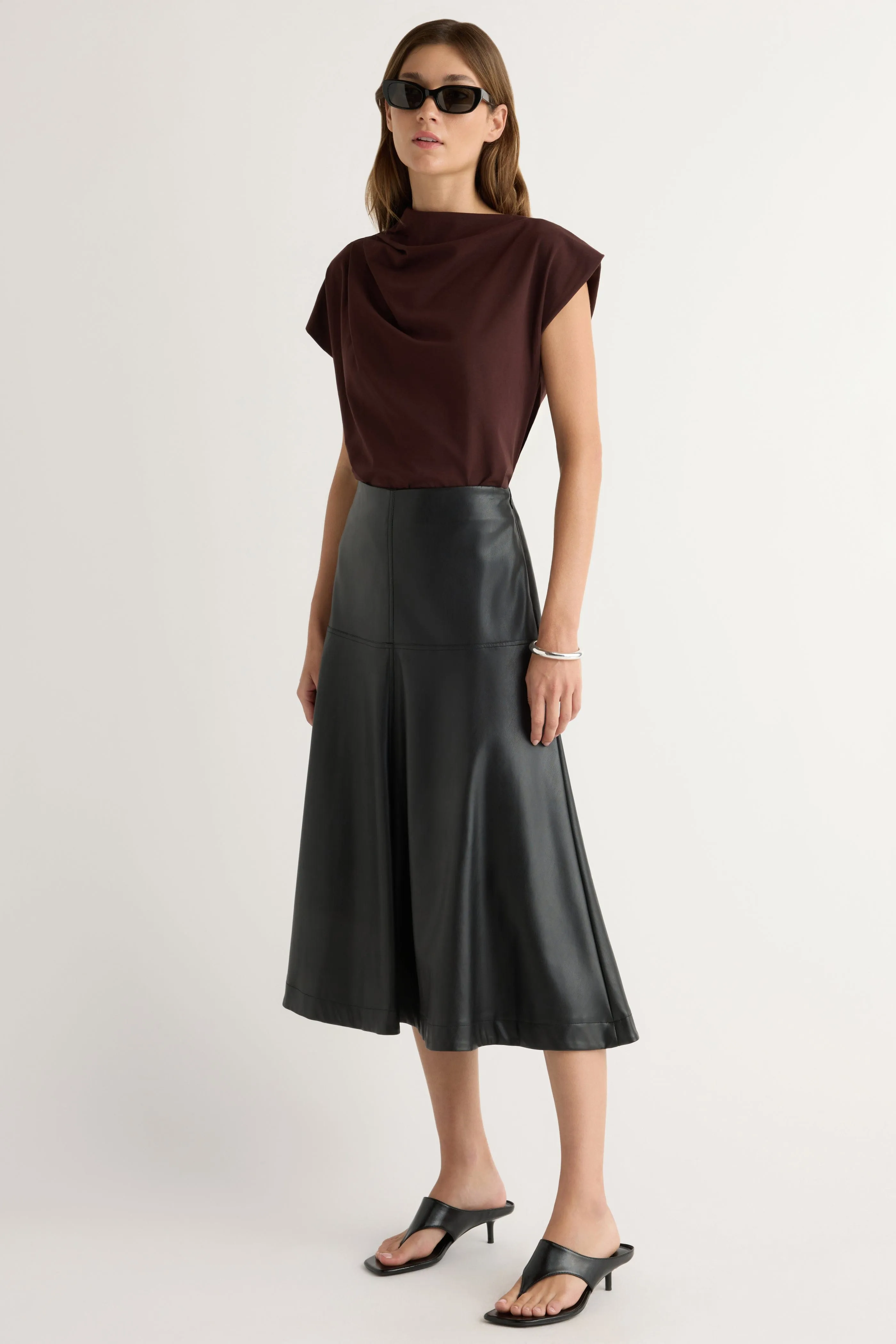 Kenny Asymmetric-Neck Tee Relaxed Look TaglessCollar
