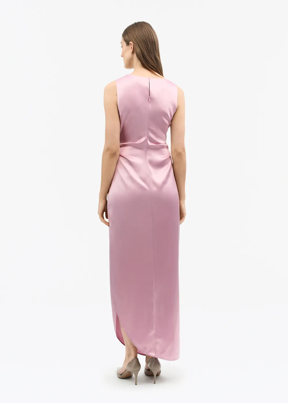 Karlin Satin Dress Color Sky