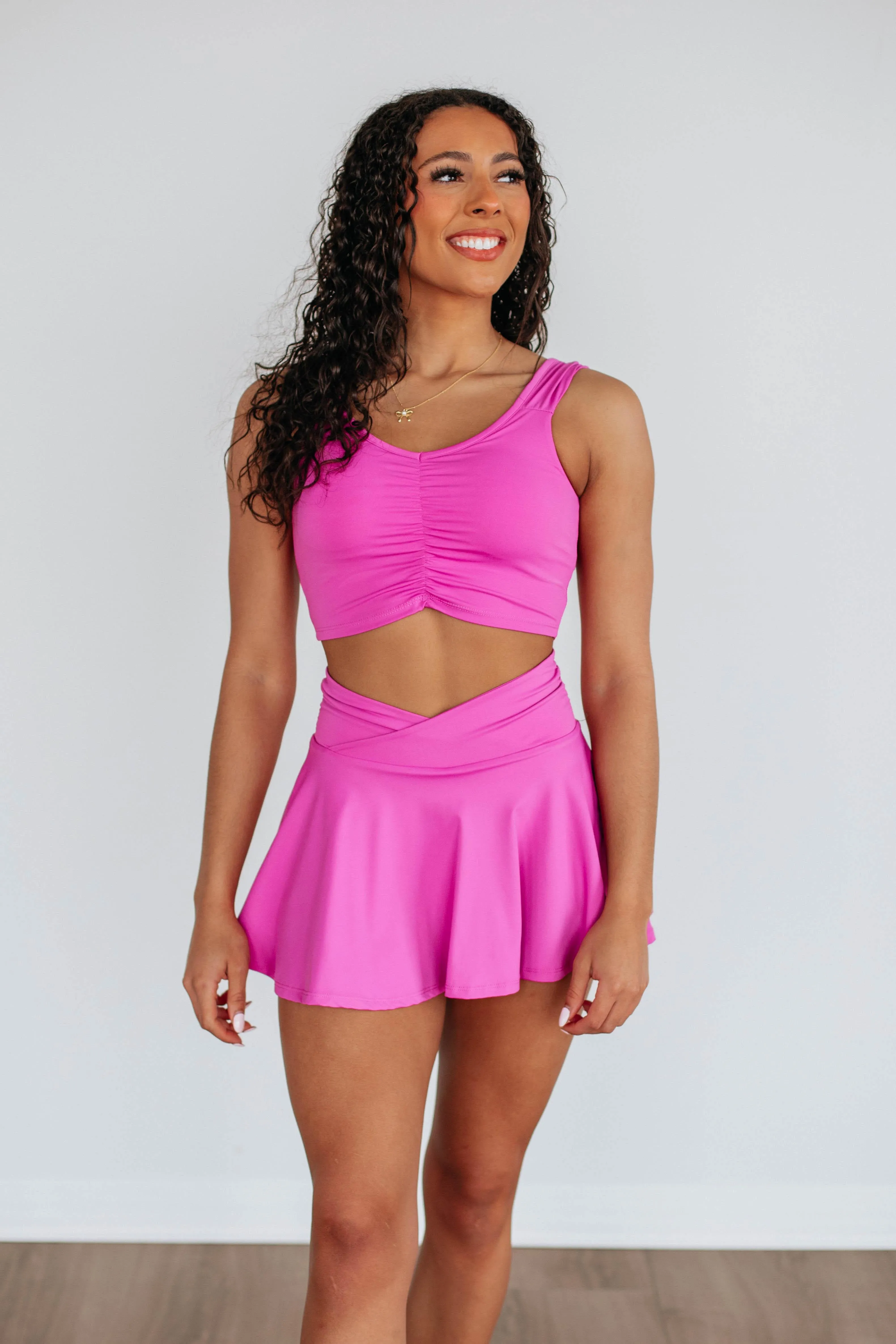 Draped Design Iggy Active Skirt - Orchid