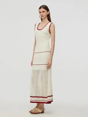 Openwork Women Maxi Vest Dress Lightweight Feel Casual Shoes